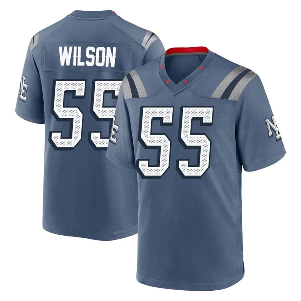 Kooe NE.Patriots #55 Jared Wilson Player Blue Rivalries Collection Home Game Stitched Jerseys