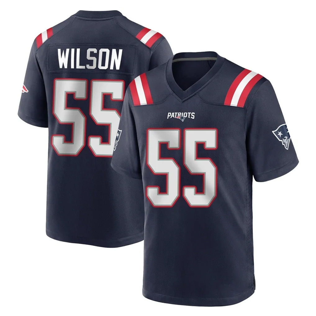 Kooe NE.Patriots #55 Jared Wilson Player Navy Home Game Stitched Jerseys