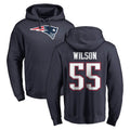 Kooe NE.Patriots #55 Jared Wilson Player Navy LOGO Pullover Hoodies Home Game Stitched Jerseys