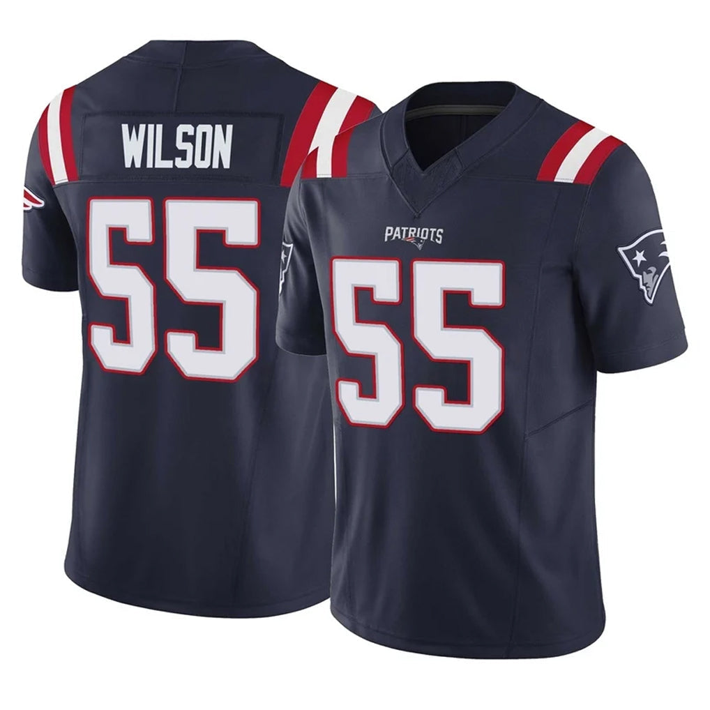 Kooe NE.Patriots #55 Jared Wilson Player Navy Limited Vapor F.U.S.E. Home Game Stitched Jerseys