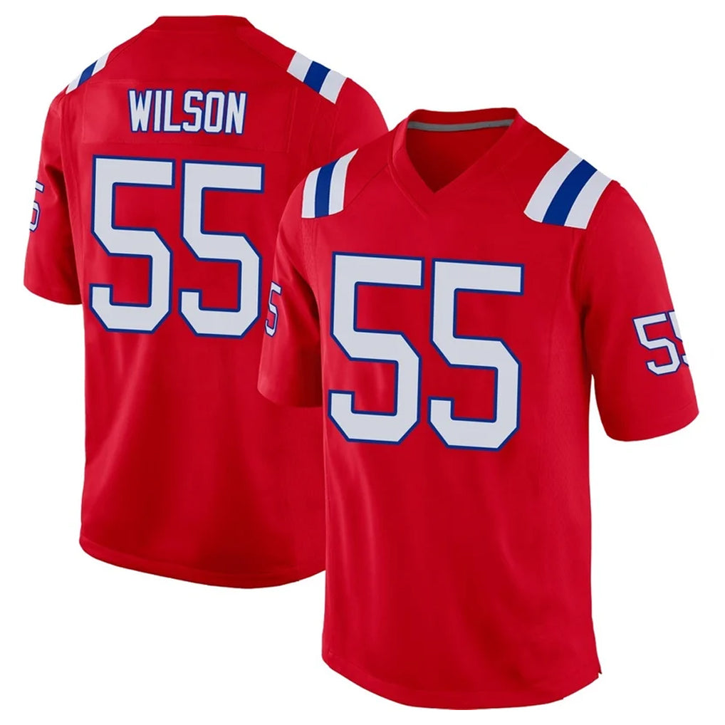 Kooe NE.Patriots #55 Jared Wilson Player Red Home Game Stitched Jerseys