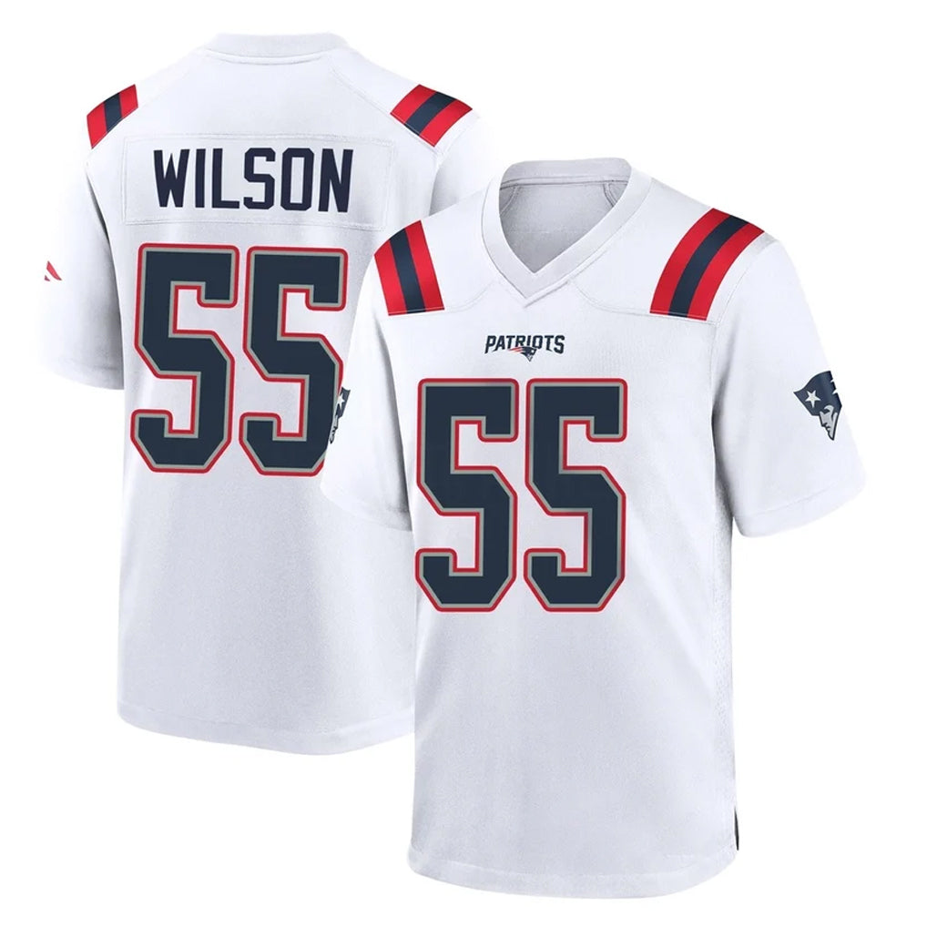 Kooe NE.Patriots #55 Jared Wilson Player White Home Game Stitched Jerseys
