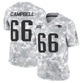 Kooe NE.Patriots #66 Will Campbell Player Arctic Camo Salute to Service Limited Stitched Jerseys