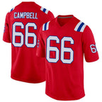 Kooe NE.Patriots #66 Will Campbell Player Red Home Game Stitched Jerseys
