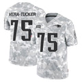 Kooe NE.Patriots #75 Alijah Vera-Tucker Player Arctic Camo Salute To Service Limited Game Stitched Jerseys