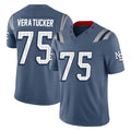 Kooe NE.Patriots #75 Alijah Vera-Tucker Player Blue Limited Rivalries Collection Home Game Stitched Jerseys
