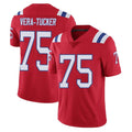 Kooe NE.Patriots #75 Alijah Vera-Tucker Player Red Vapor Untouchable Home Game Stitched Jerseys