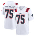 Kooe NE.Patriots #75 Alijah Vera-Tucker Player White Home Game Stitched Jerseys