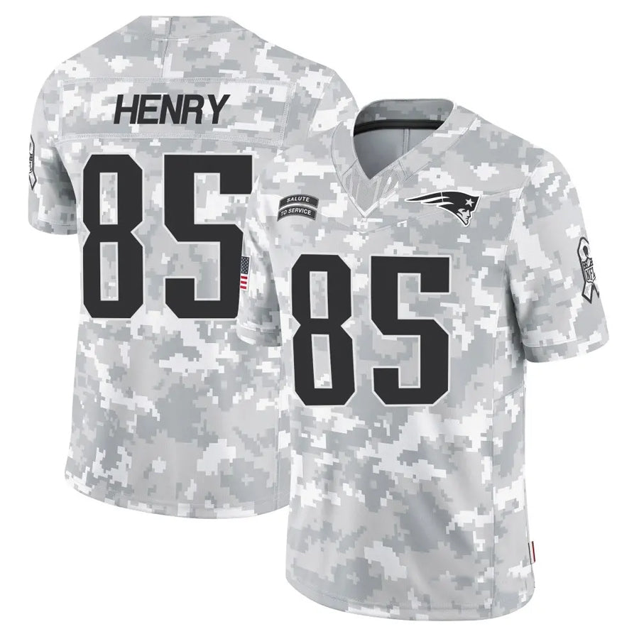 Kooe NE.Patriots #85 Hunter Henry Player Arctic Camo Salute to Service Limited Stitched Jerseys