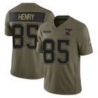 Kooe NE.Patriots #85 Hunter Henry Player Olive 2025 Salute To Service Limited Stitched Jerseys