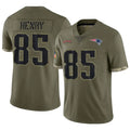Kooe NE.Patriots #85 Hunter Henry Player Olive Salute To Service Limited Stitched Jerseys