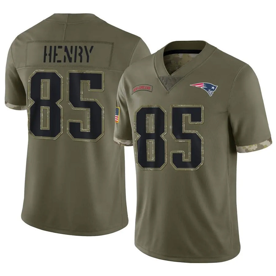 Kooe NE.Patriots #85 Hunter Henry Player Olive Salute To Service Limited Stitched Jerseys