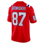 Kooe NE.Patriots #87 Rob Gronkowski Red Alternate Retired Player Game Stitched Jerseys