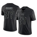 Kooe NE.Patriots #87 Romeo Doubs Player Black Reflective LImited Home Game Stitched Jerseys