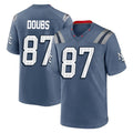 Kooe NE.Patriots #87 Romeo Doubs Player Blue Rivalries Collection Home Game Stitched Jerseys