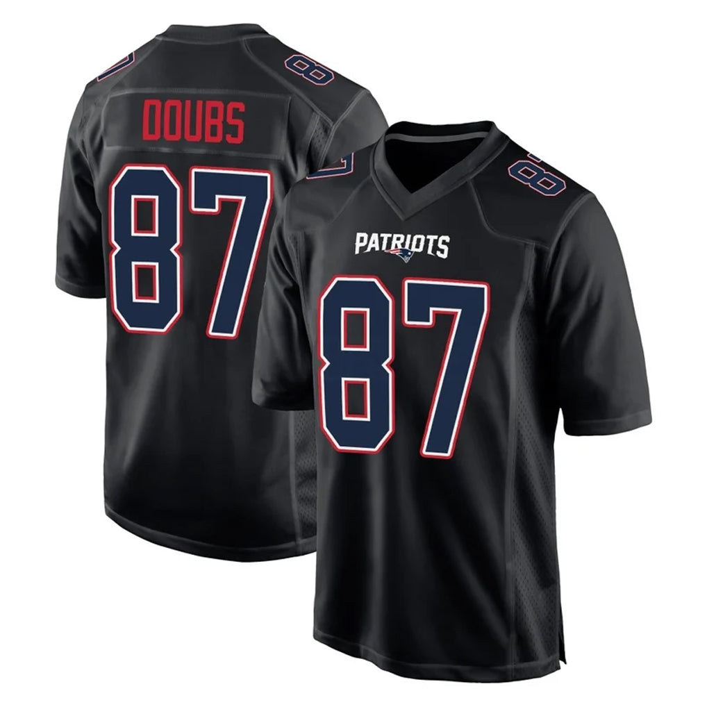 Kooe NE.Patriots #87 Romeo Doubs Player Carbon Fashion Limited Home Game Stitched Jerseys