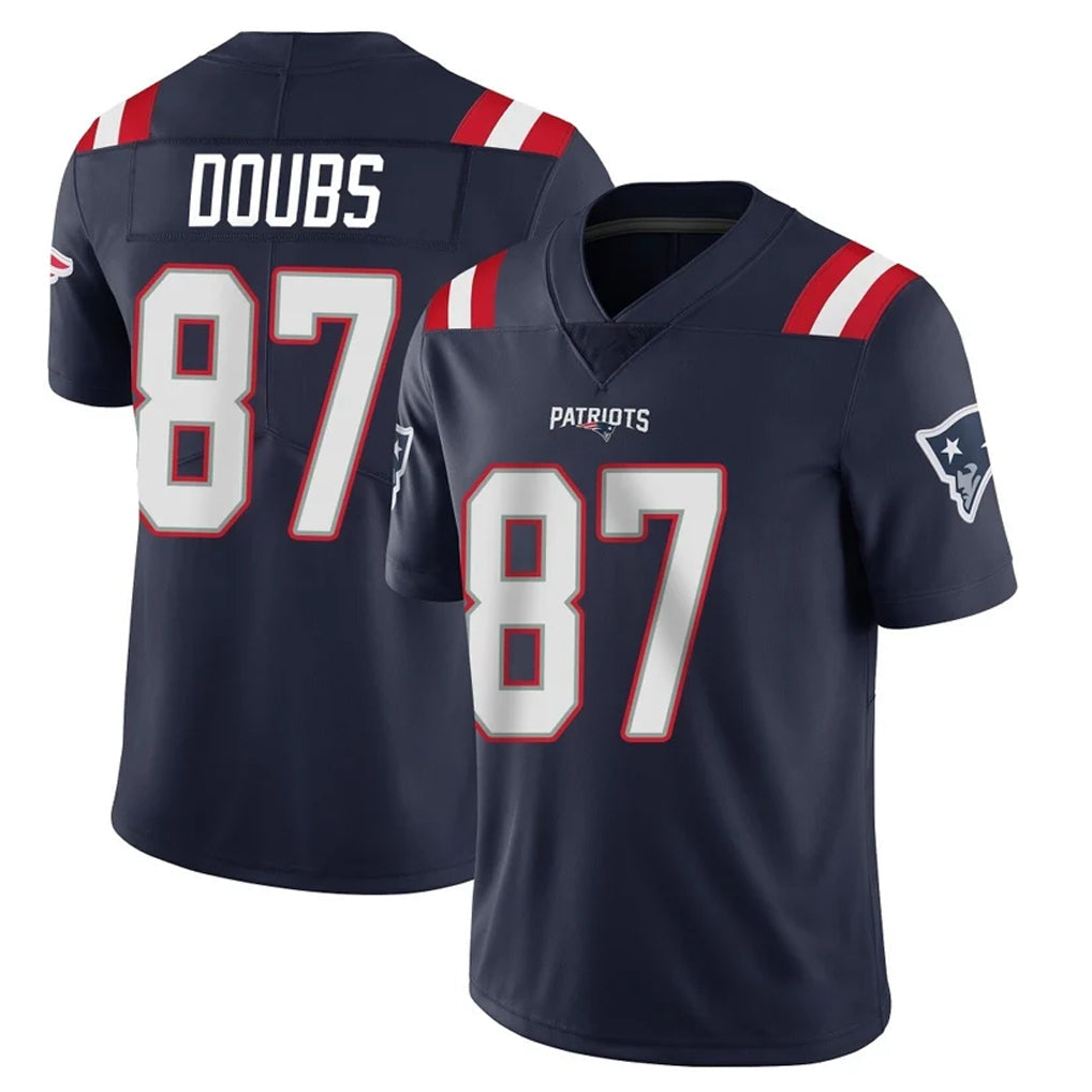 Kooe NE.Patriots #87 Romeo Doubs Player Navy Vapor Untouchable Home Game Stitched Jerseys