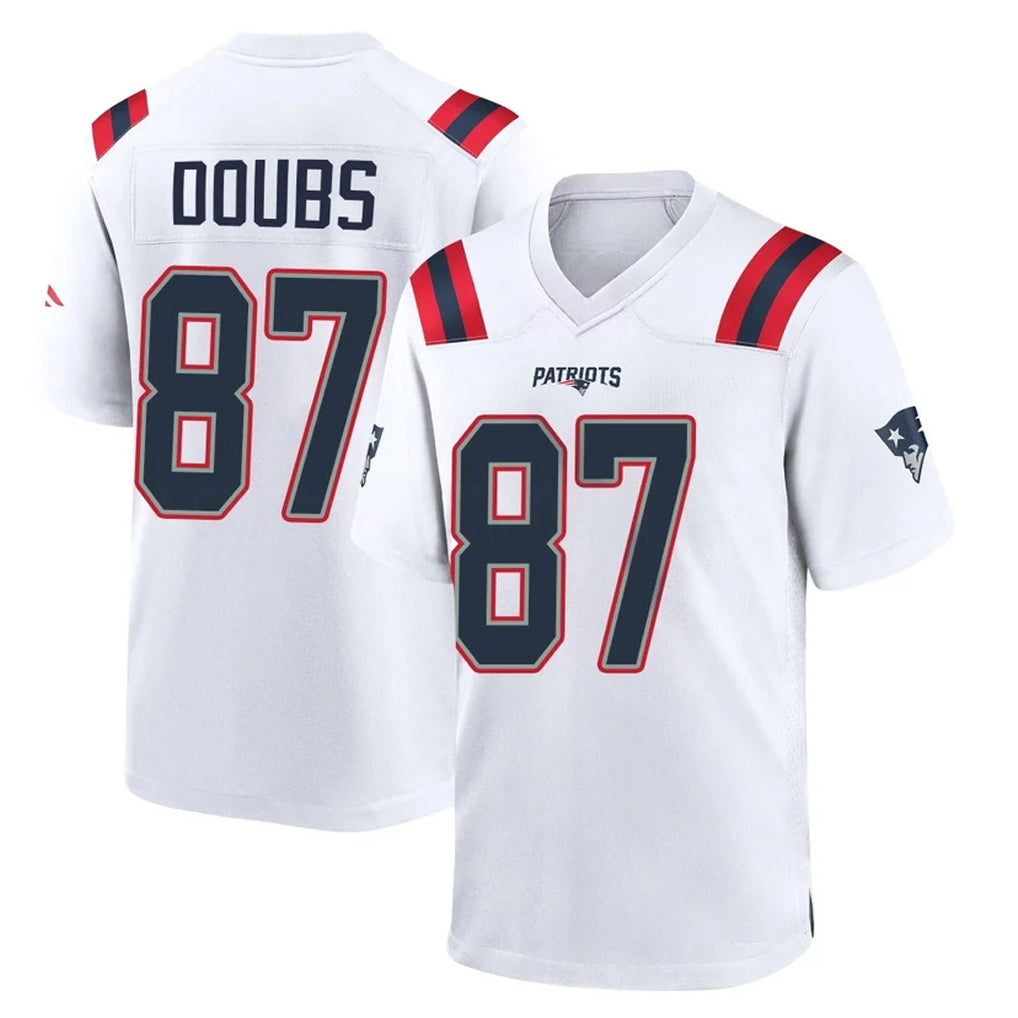 Kooe NE.Patriots #87 Romeo Doubs Player White Home Game Stitched Jerseys