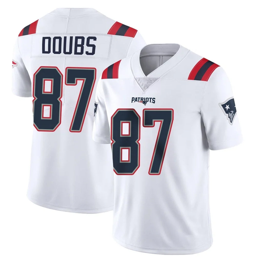 Kooe NE.Patriots #87 Romeo Doubs Player White Vapor Untouchable Home Game Stitched Jerseys