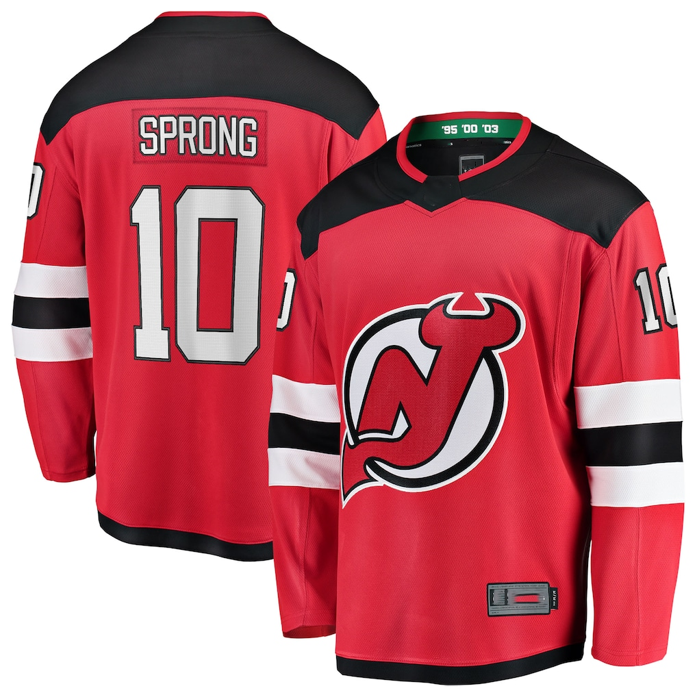Kooe N.Jersey Devils #10 Daniel Sprong Red Home Breakaway Jerseys