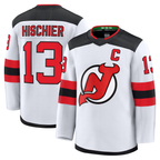 Kooe N.Jersey Devils #13 Nico Hischier White Away Premium Jerseys