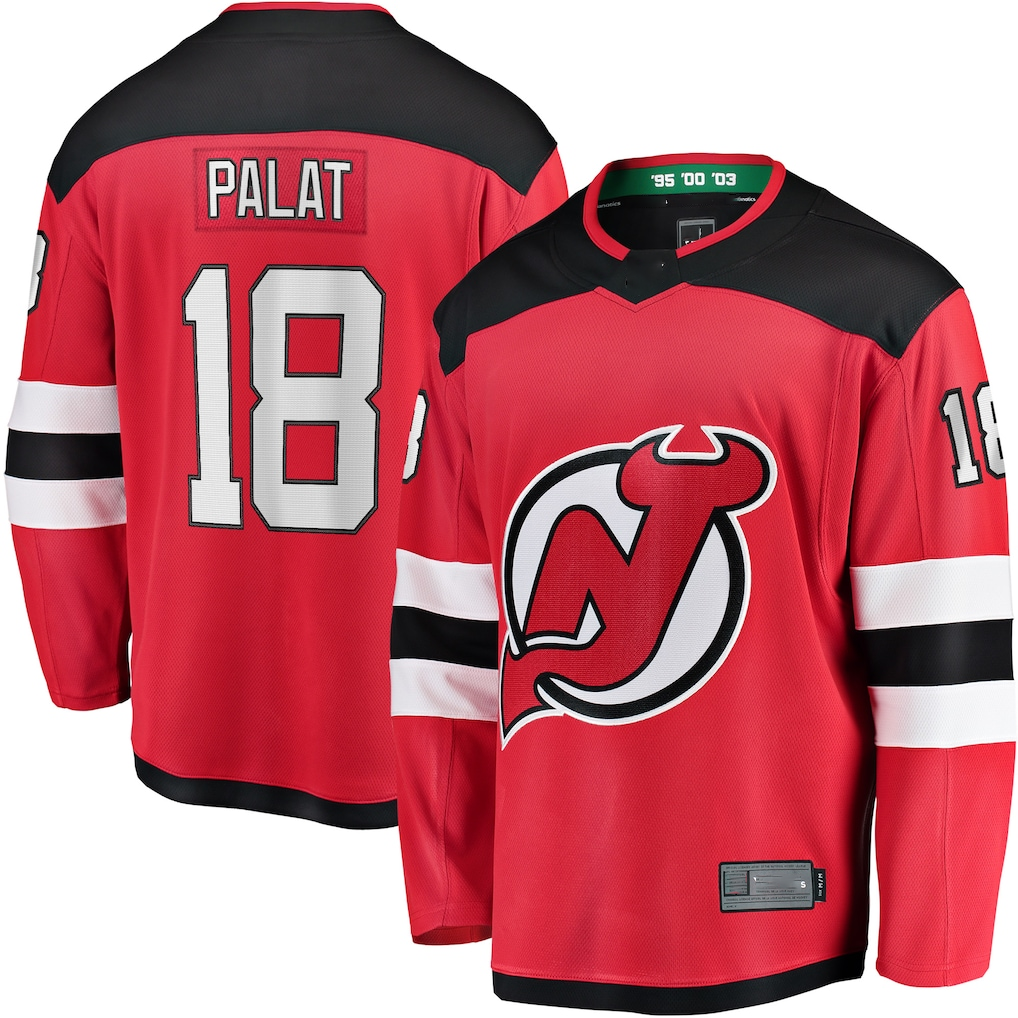 Kooe N.Jersey Devils #18 Ondrej Palat Red Home Breakaway Player Jerseys