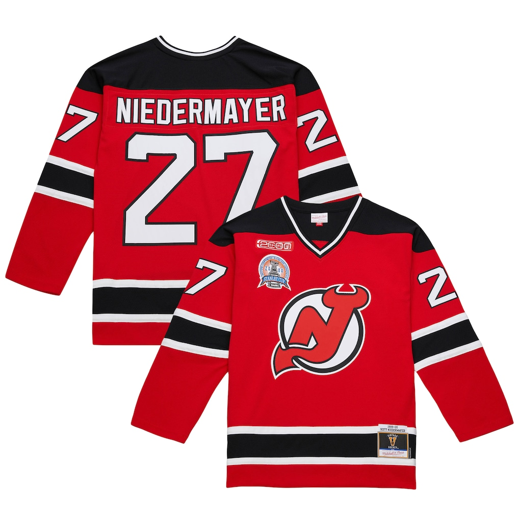 Kooe N.Jersey Devils #27 Scott Niedermayer Mitchell & Ness Red Big & Tall 199900 Blue Line 2.0 Jerseys