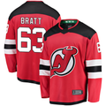 Kooe N.Jersey Devils #63 Jesper Bratt Red Home Breakaway Player Jerseys