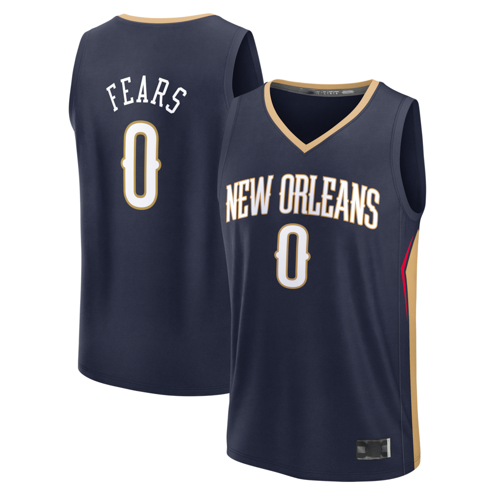 Kooe NO.Pelicans #0 Jeremiah Fears Navy Fast Break Replica Stitched Jerseys- Icon Edition