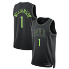 Kooe NO.Pelicans #1 Zion Williamson Black 2025-2026 Swingman Stitched Jerseys- City Edition