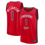 Kooe NO.Pelicans #1 Zion Williamson Red Fast Break Replica Player Stitched Jerseys- Statement Edition