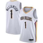Kooe NO.Pelicans #1 Zion Williamson White 2019-2020 Swingman Stitched Jerseys- Association Edition