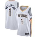 Kooe NO.Pelicans #1 Zion Williamson White Swingman Stitched Jerseys- Association Edition