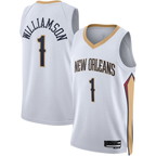 Kooe NO.Pelicans #1 Zion Williamson White Swingman Stitched Jerseys- Association Edition