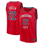 Kooe NO.Pelicans #22 Derik Queen Red Fast Break Replica Player Stitched Jerseys- Statement Edition