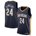 Kooe NO.Pelicans #24 Jordan Hawkins Navy Swingman Stitched Jerseys- Icon Edition