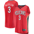 Kooe NO.Pelicans #3 C.J. McCollum Red Fast Break Replica Player Stitched Jerseys- Statement Edition