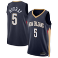 Kooe NO.Pelicans #5 Dejounte Murray Navy 2024 Offseason Addition Swingman Stitched Jerseys