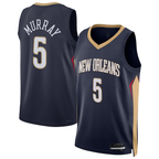 Kooe NO.Pelicans #5 Dejounte Murray Navy 2024 Offseason Addition Swingman Stitched Jerseys