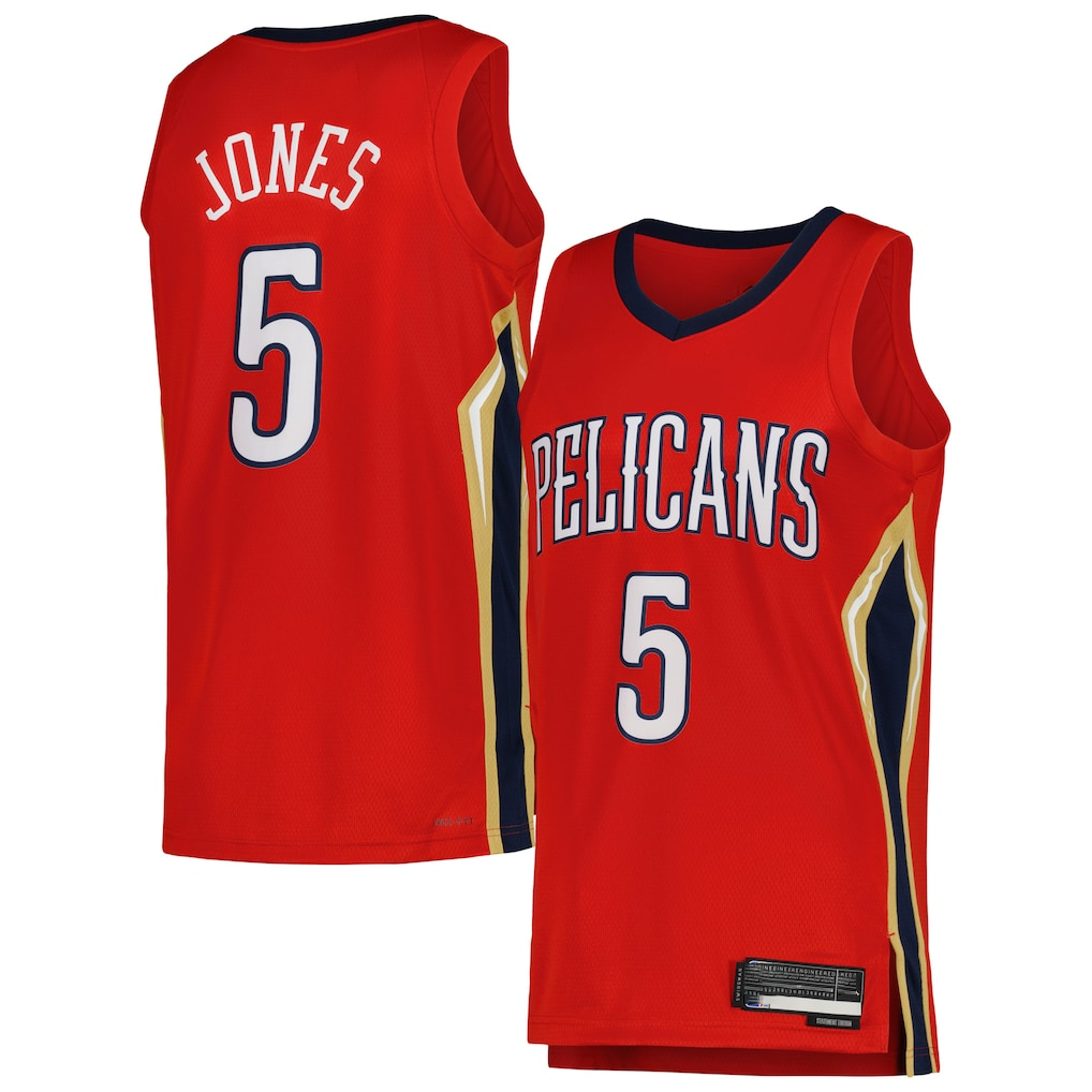 Kooe NO.Pelicans #5 Herbert Jones Red Swingman Stitched Jerseys- Statement Edition