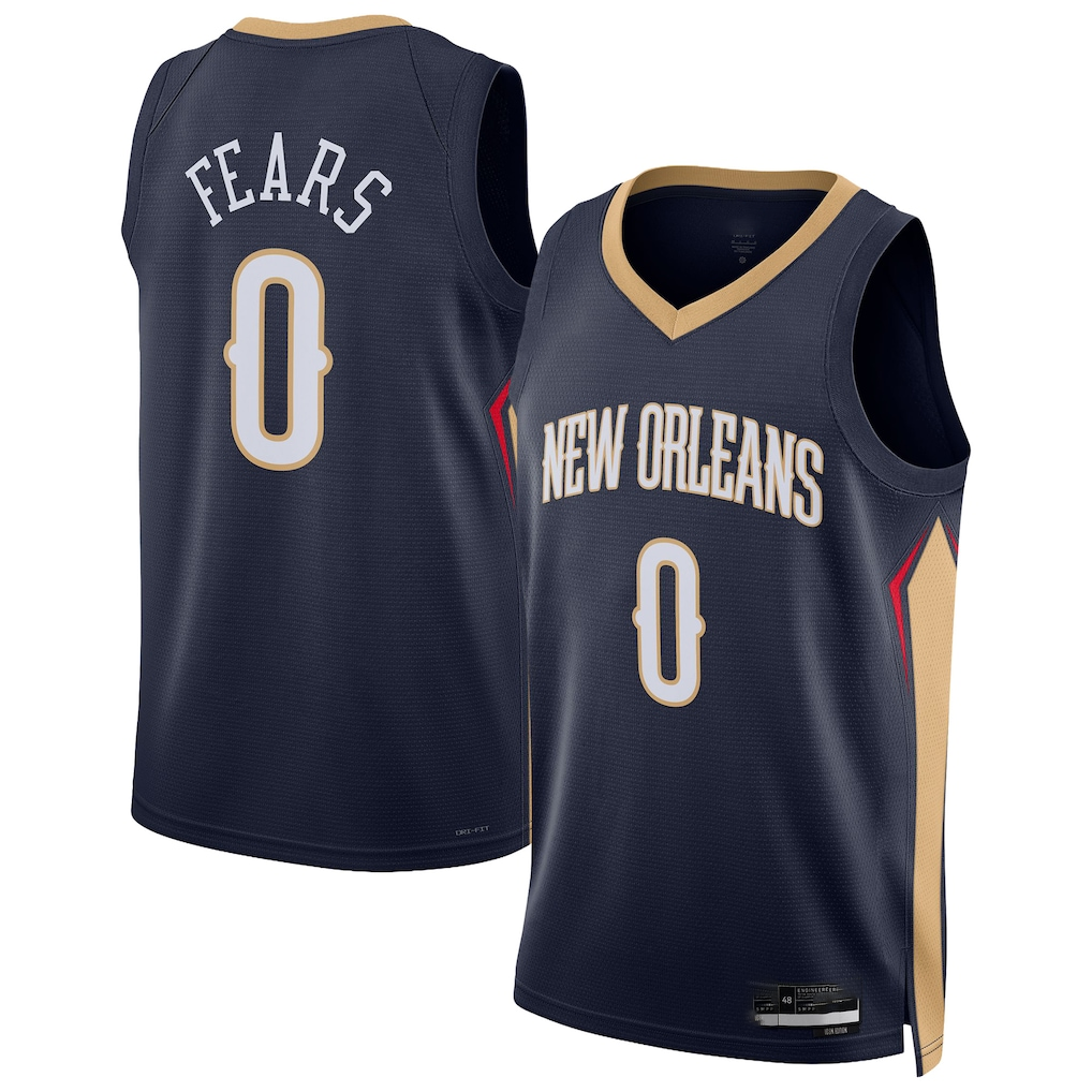 Kooe NO.Pelicans #0 Jeremiah Fears Navy Swingman Stitched Jerseys- Icon Edition