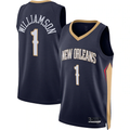 Kooe NO.Pelicans #1 Zion Williamson Navy Swingman Stitched Jerseys- Icon Edition