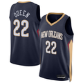 Kooe NO.Pelicans #22 Derik Queen Navy Swingman Stitched Jerseys- Icon Edition