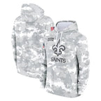 Kooe NO.Saints Arctic Camo Salute to Service Pullover Hoodies Limited Game Blank Player Stitched Jerseys