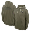 Kooe NO.Saints Olive Salute to Service Pullover Hoodies Limited Blank Player Stitched Jerseys
