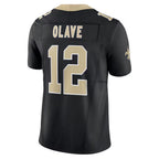 Kooe NO.Saints #12 Chris Olave Player Black Alternate Vapor F.U.S.E. Limited Stitched Jerseys