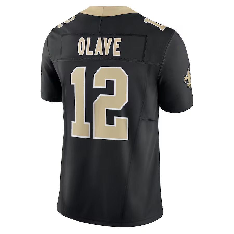 Kooe NO.Saints #12 Chris Olave Player Black Alternate Vapor F.U.S.E. Limited Stitched Jerseys