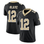 Kooe NO.Saints #12 Chris Olave Player Black Limited Vapor Untouchable Home Game Stitched Jerseys
