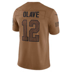 Kooe NO.Saints #12 Chris Olave Player Brown Salute To Service Limited Stitched Jerseys