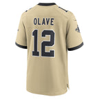 Kooe NO.Saints #12 Chris Olave Player Gold Alternate Game Stitched Jerseys